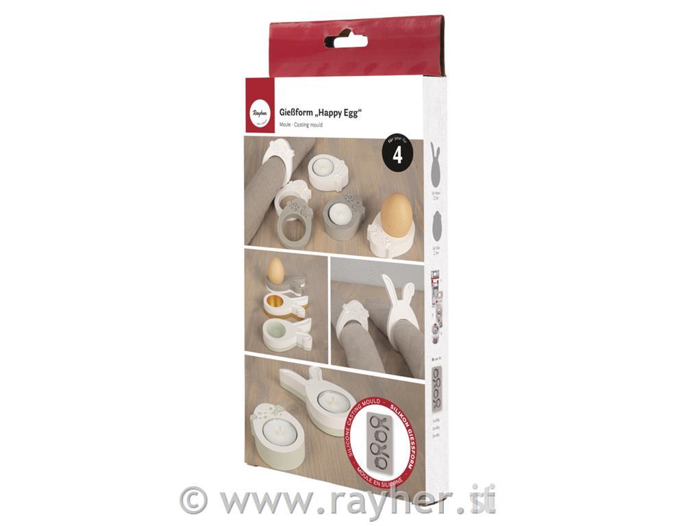 Stampo in silicone: "Uovo felice"14,5x26,2cm, 4 tipi