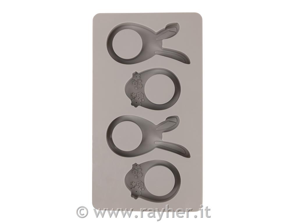 Stampo in silicone: "Uovo felice"14,5x26,2cm, 4 tipi