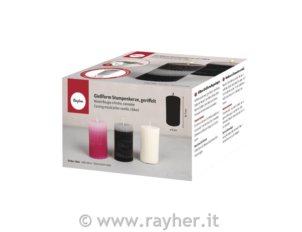 Stampo in silicone a forma di candela rigata