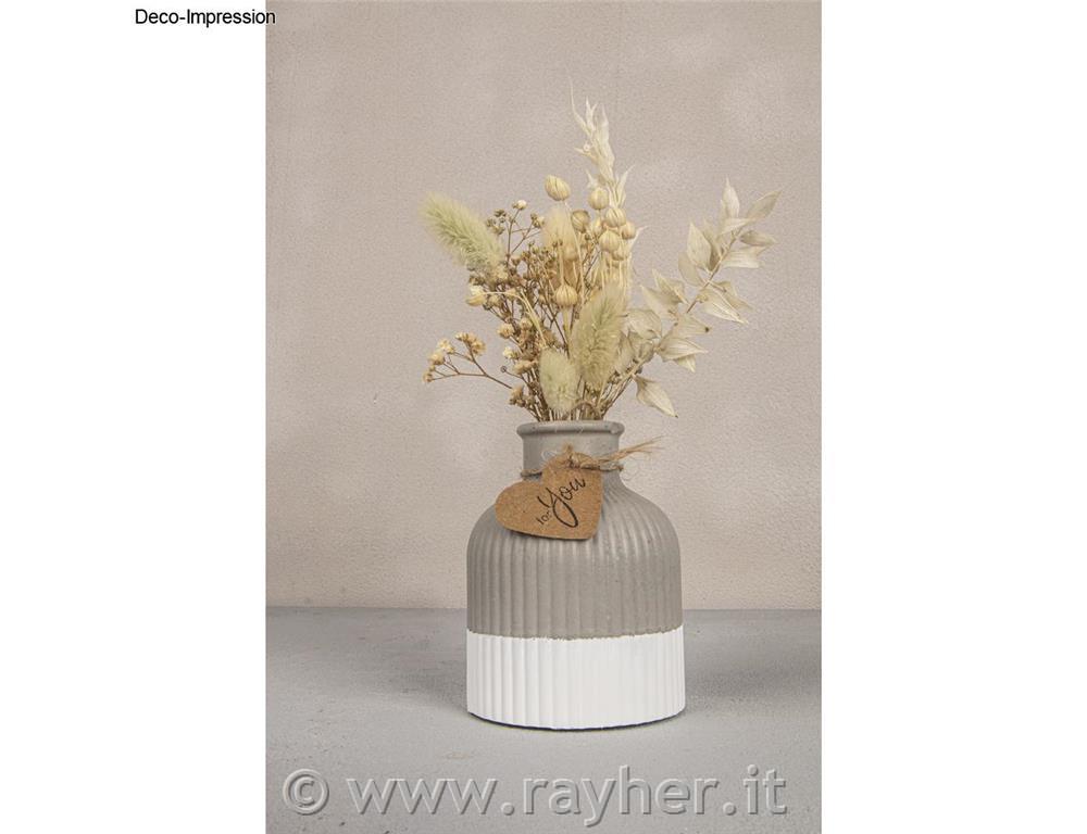 Silicone mould Vase, finely fluted, bottom o8,3cm, height 9.5cm, +test tube