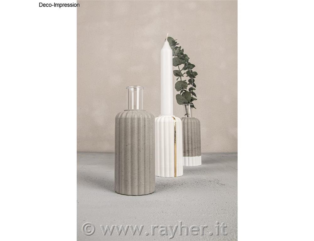 Silikonski kalup Vaza, žlebljen, višina 10,2 cm, + epruveta