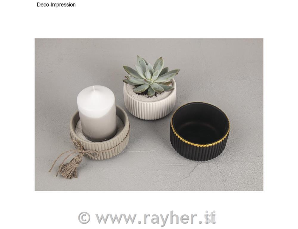 Stampo in silicone, ciotola, con pieghe,altezza 6,5 cm