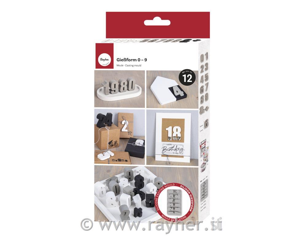 Silikonski kalup Številke 0-9, &, +