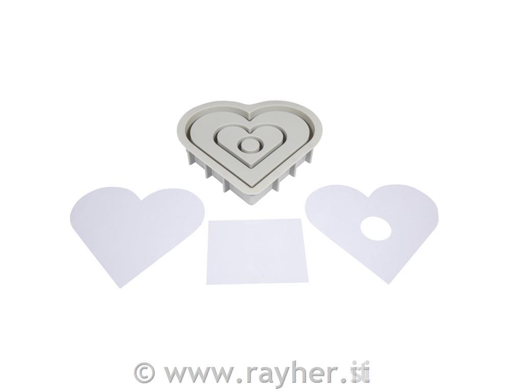 Silikonski kalup Svečnik srce 15,9x15x2,5 cm