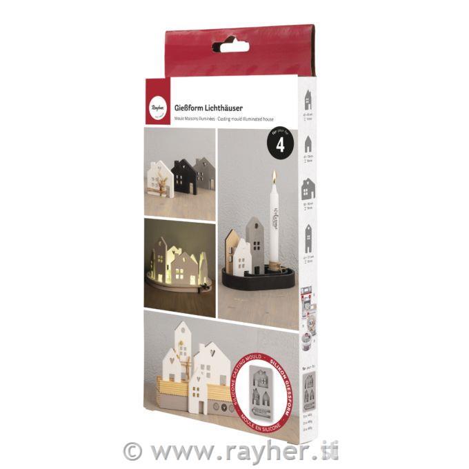 Silicone casting mould Houses 2