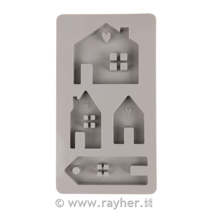 Silicone casting mould Houses 2