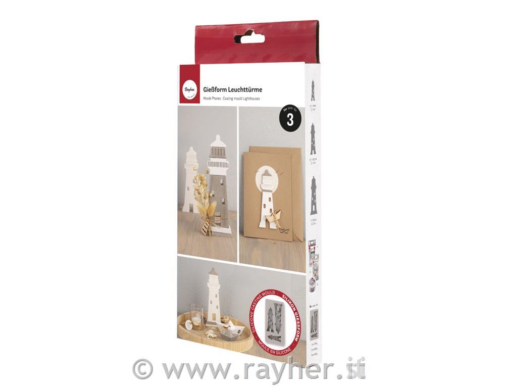 Silicone Casting mould Lighthouse 14.5x23 shapes, box 1pc