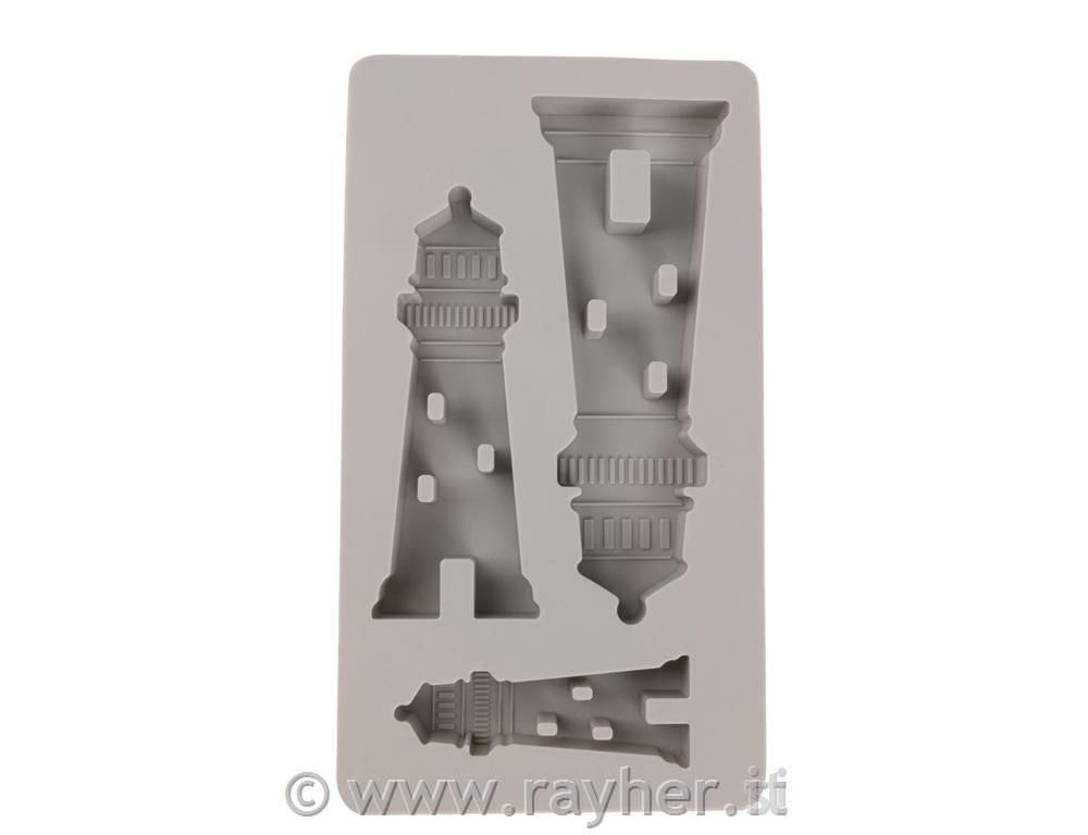 Silicone Casting mould Lighthouse 14.5x23 shapes, box 1pc