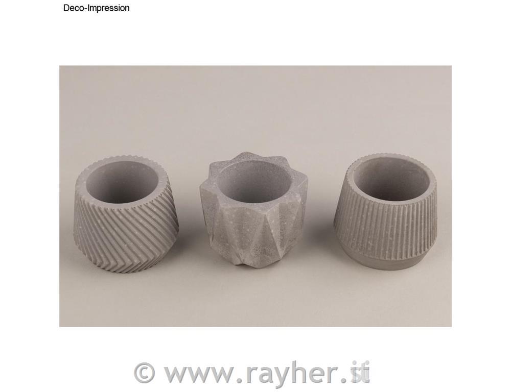 Silikonski kalup Mali lončki 3 dizajni, 7x5,5cm