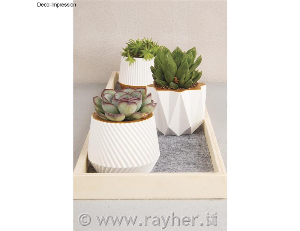 Silikonski kalup Mali lončki 3 dizajni, 7x5,5cm