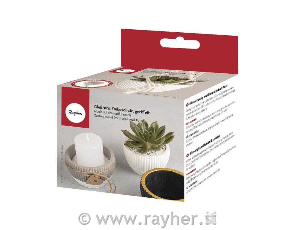 Silicone mould Decorative bowl, ridged9cm, height 6cm, box 1pc