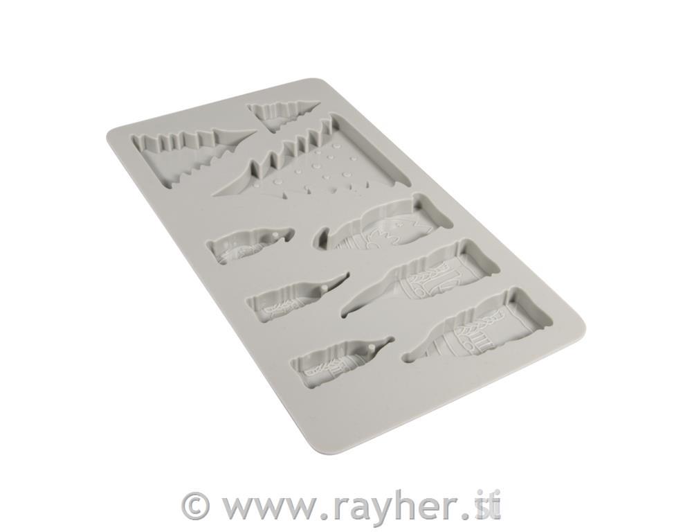 Silicone mould Gnome family, 14.5x26x1cm, 9 shapes, box 1pc