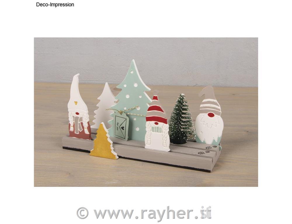 Silicone mould Gnome family, 14.5x26x1cm, 9 shapes, box 1pc