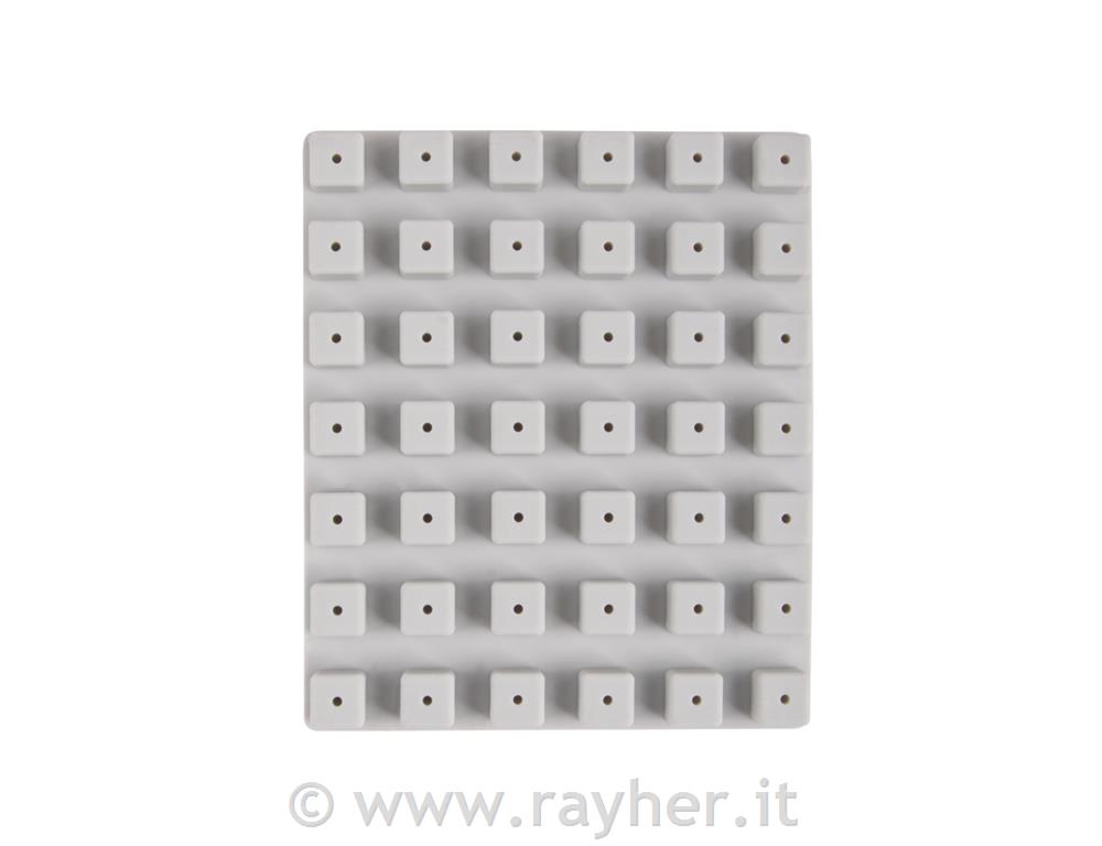 Silicone mould Letter Beads inc. Numbers, 42 beads, 10x10mm