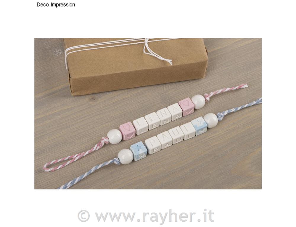 Silicone mould Letter Beads inc. Numbers, 42 beads, 10x10mm