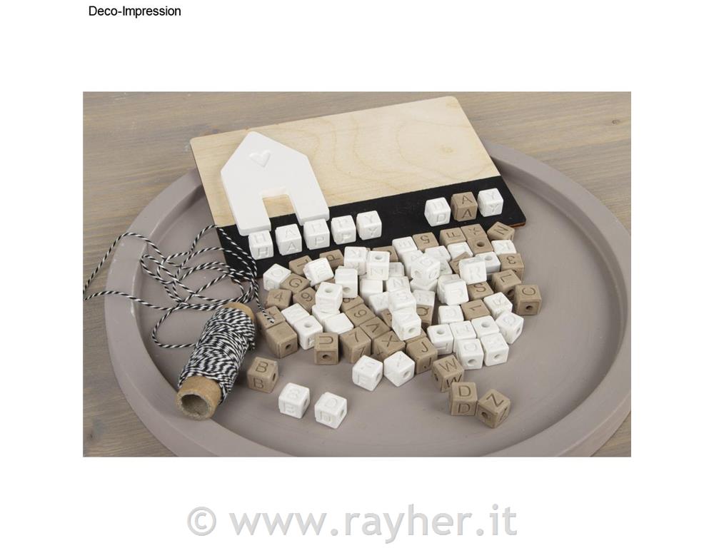 Silicone mould Letter Beads inc. Numbers, 42 beads, 10x10mm