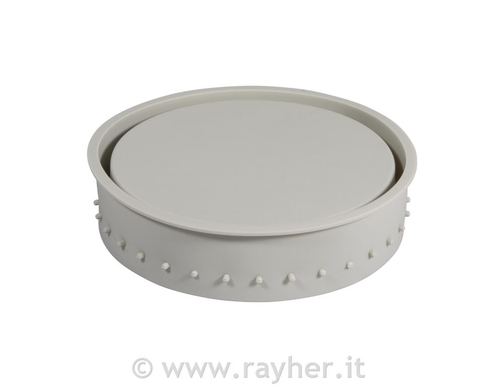 Silicone mould Coaster w.pierced edge, 17cm x H 4cm