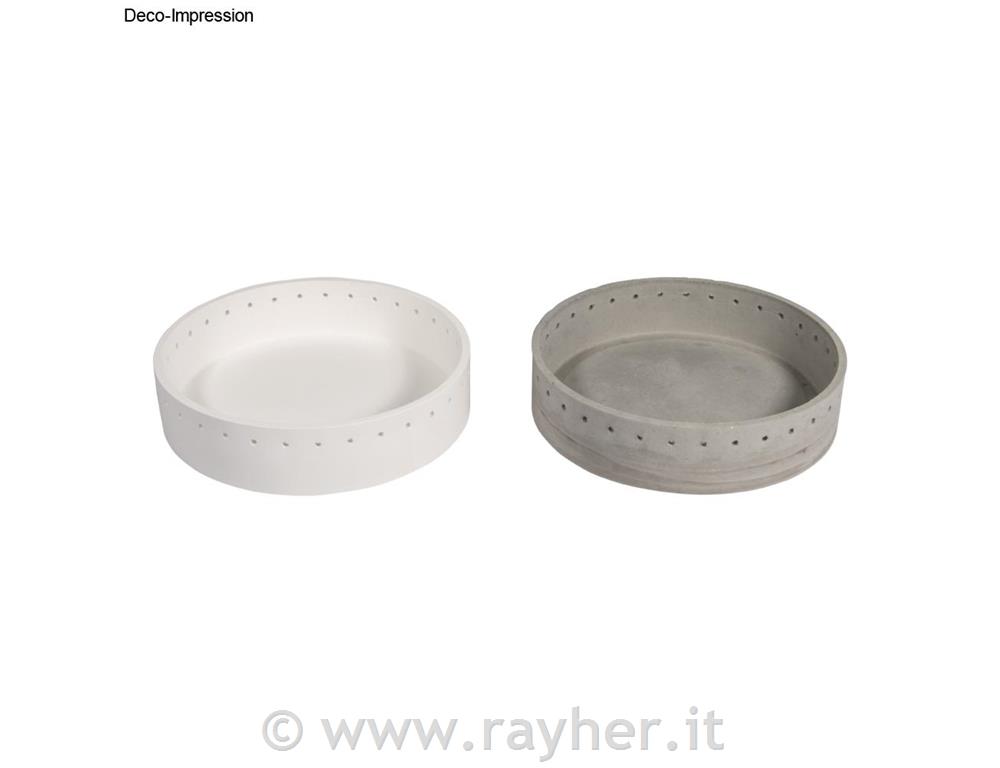 Silicone mould Coaster w.pierced edge, 17cm x H 4cm