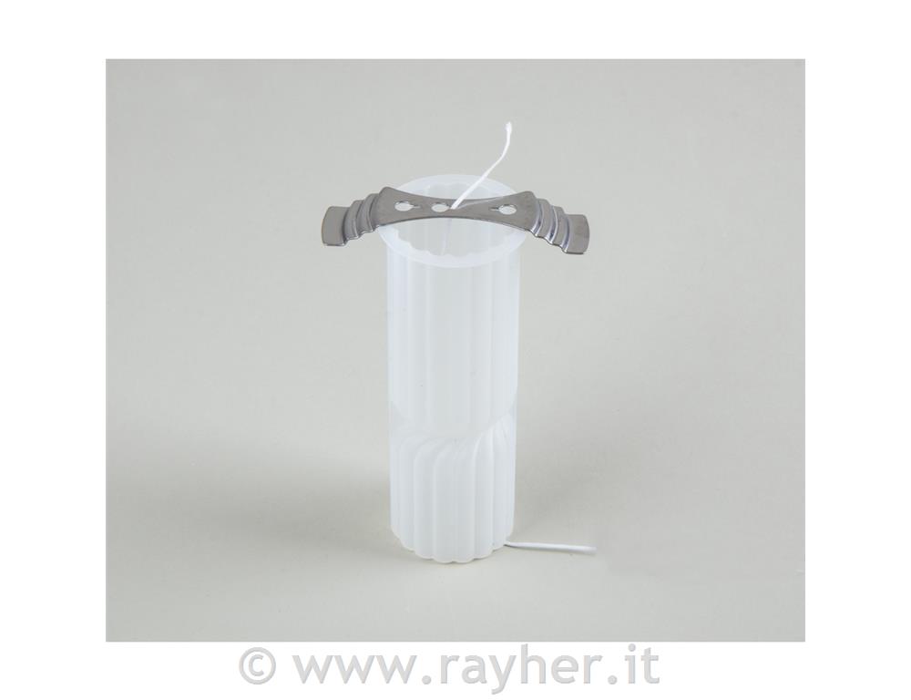 Kalup sveča dvojna zavita, o4,6x15cm+kovinski držalec stenja