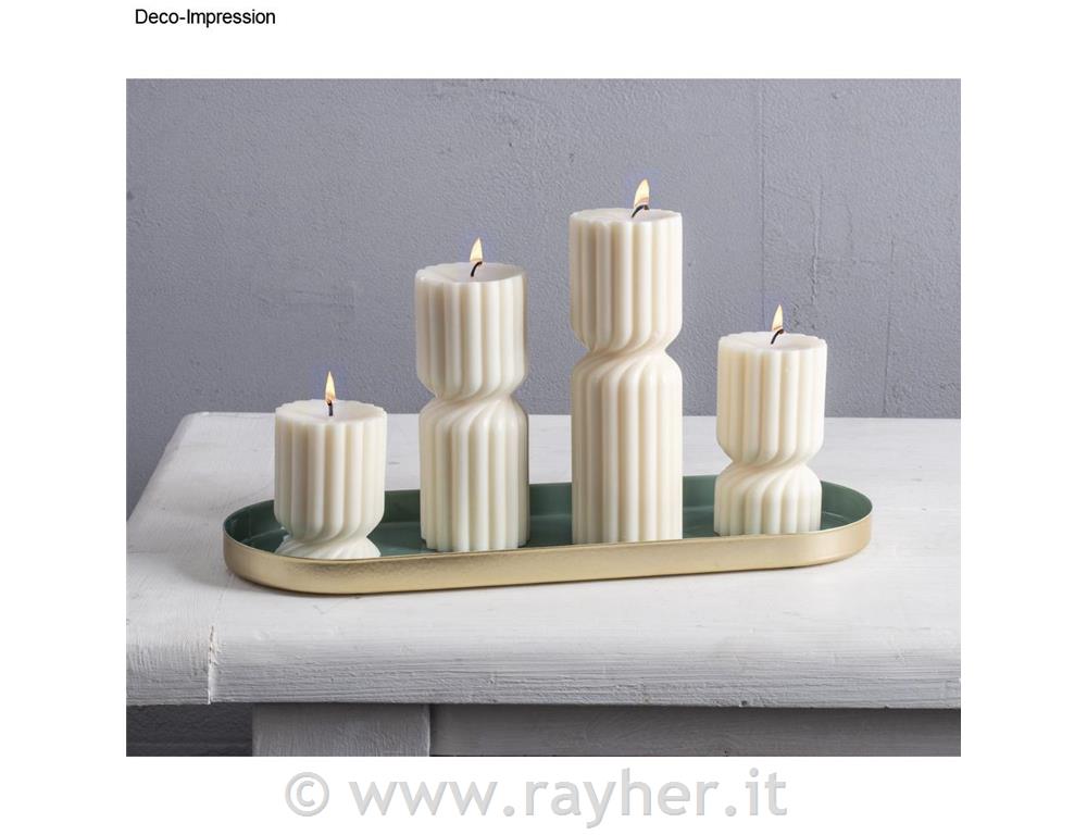 Kalup sveča dvojna zavita, o4,6x15cm+kovinski držalec stenja