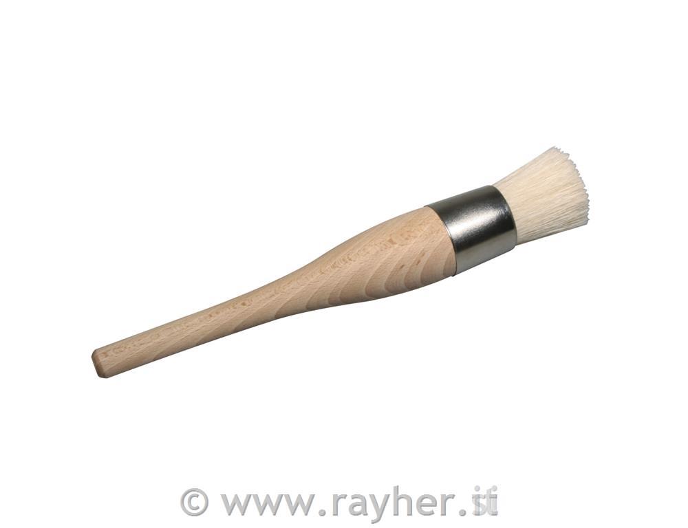 Pennello tondo, setola biancamis. 24