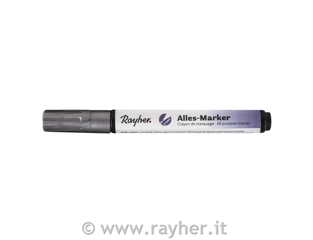 Flomaster, debel, srebrn