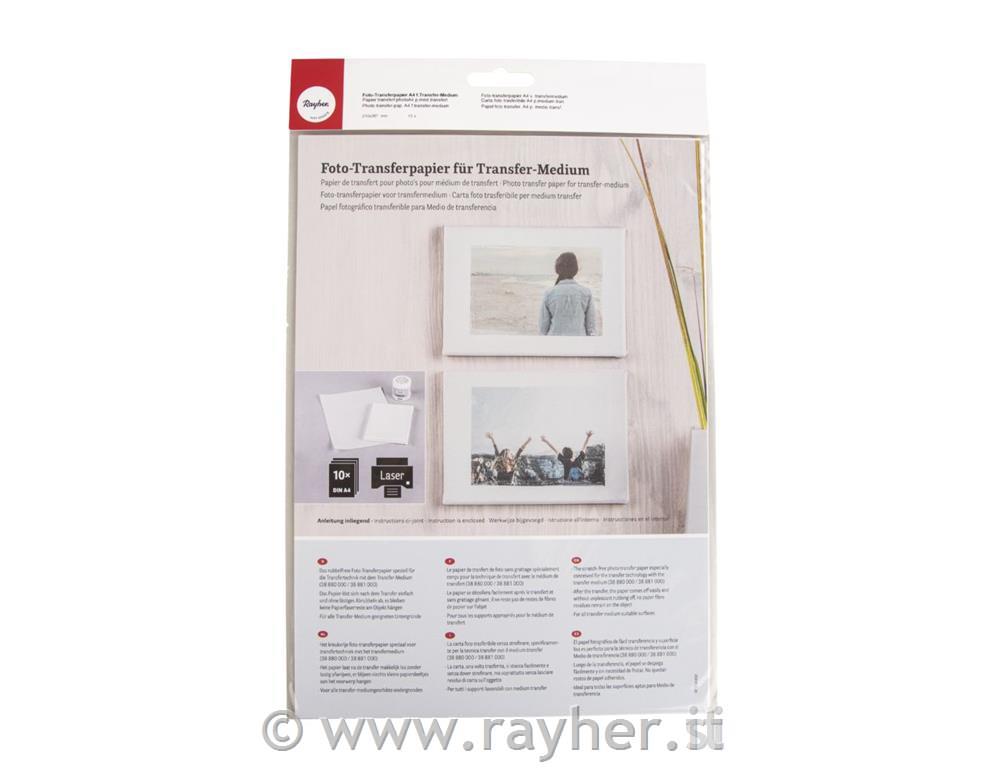 Carta foto trasferibile A4210x297mm, bus.blis. 10 foglibianco