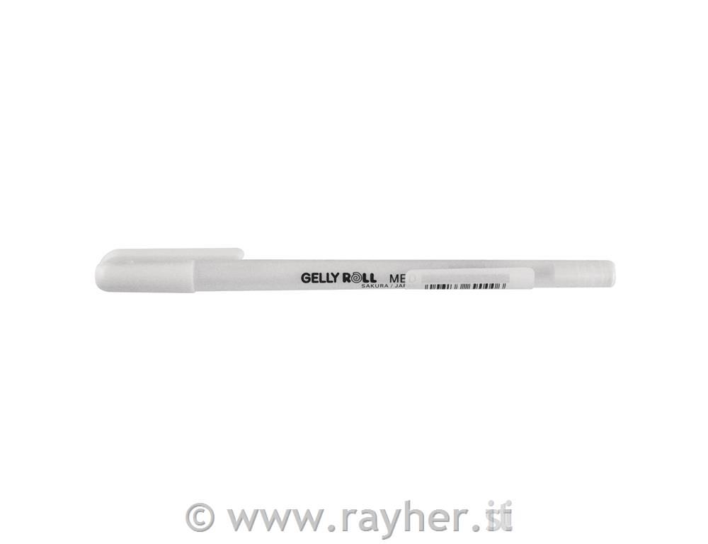 Penna, effetto metallico - bianco