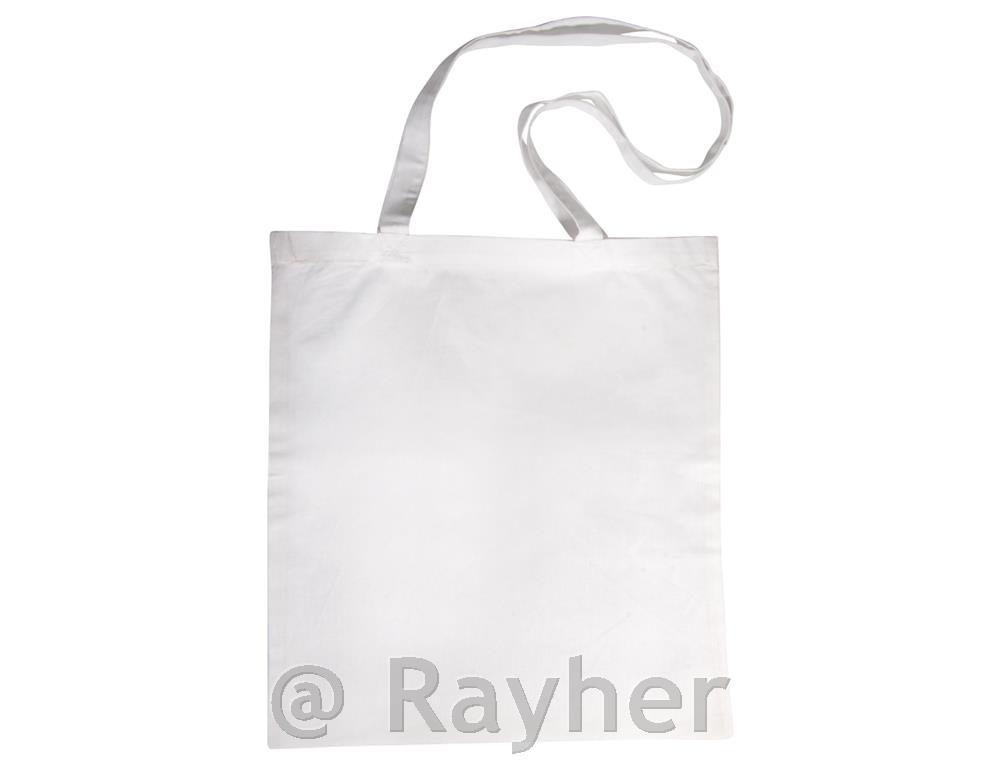 Borsa cotone c.manici lunghi38x42cm, manico ca. 80cmbianco