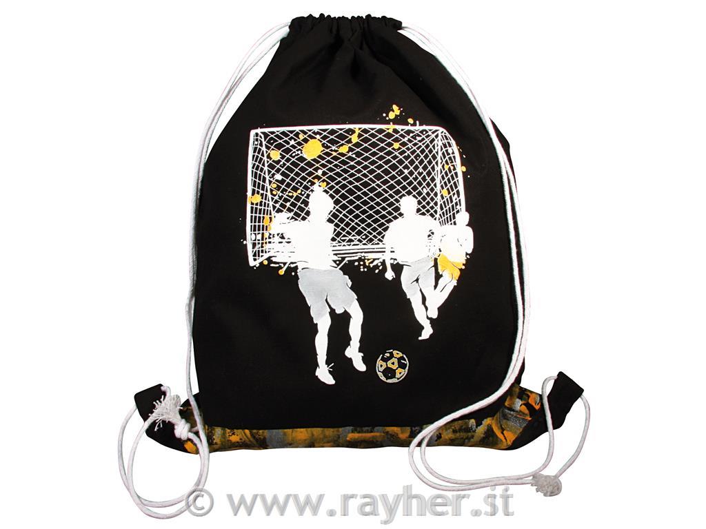 Vrečka bombažna z vrvico, črna, 38x42cm, 100% bombaž