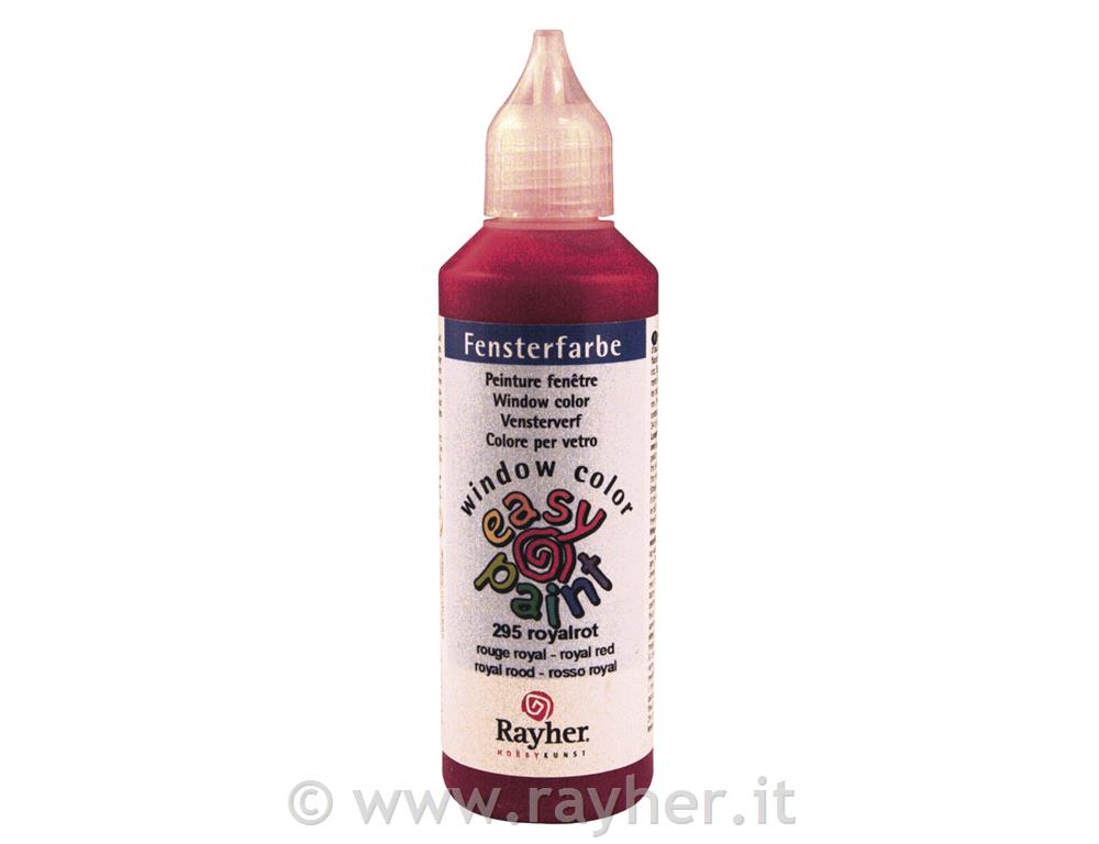 Lepljiva barva za steklo, kraljevo rdeča, 80 ml