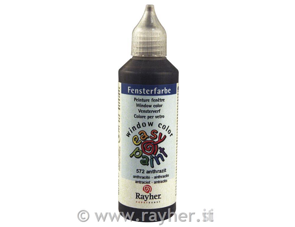 Lepljiva barva za steklo, antracit, 80 ml