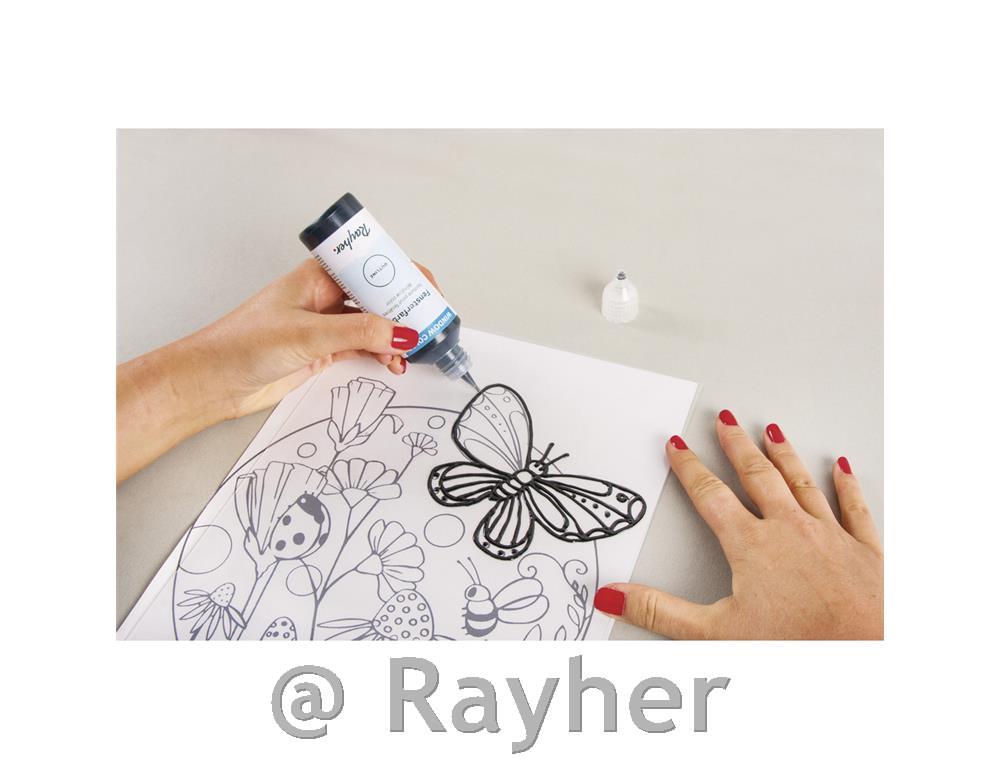 Set lepljive barve za steklo, kontura,šablone