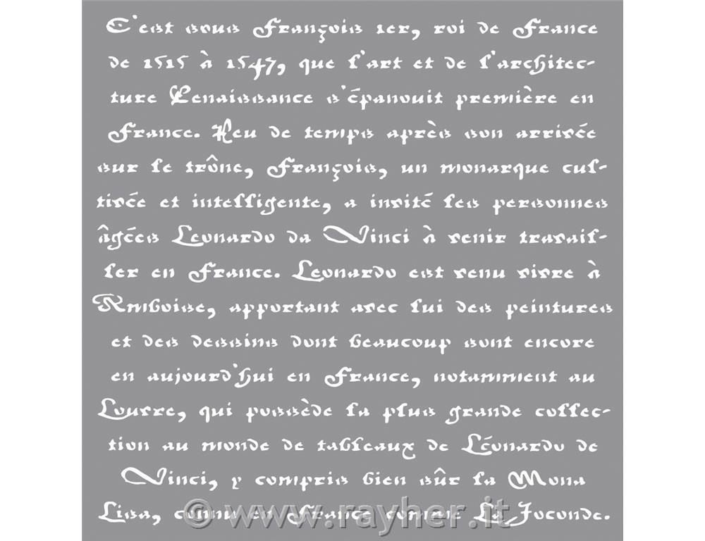 Mascherina scritta francese30,5x30,5cm, bus.blis. 1pz