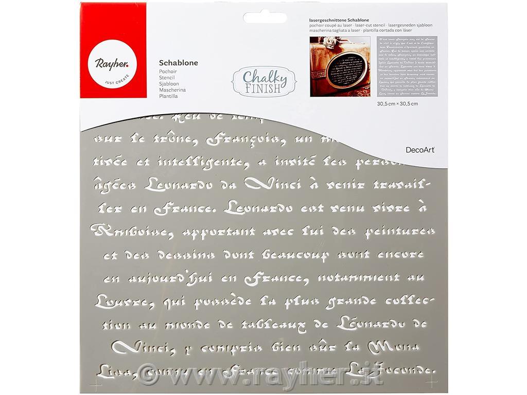 Mascherina scritta francese30,5x30,5cm, bus.blis. 1pz