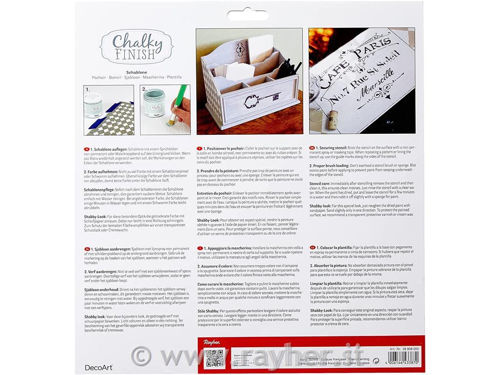 Mascherina scritta francese30,5x30,5cm, bus.blis. 1pz