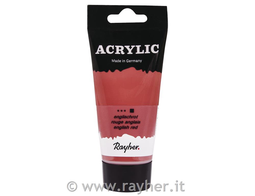 Acrylic, rosso inglesecolore acrilico per artisti, tubetto blirosso inglese