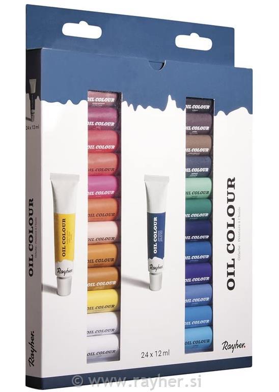 Set colori ad olio per artisti24 colori x 12ml, set