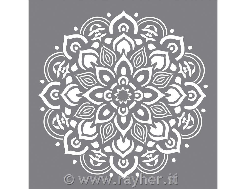 Mascherina mandala30,5x30,5cm, bus.blis. 1pz