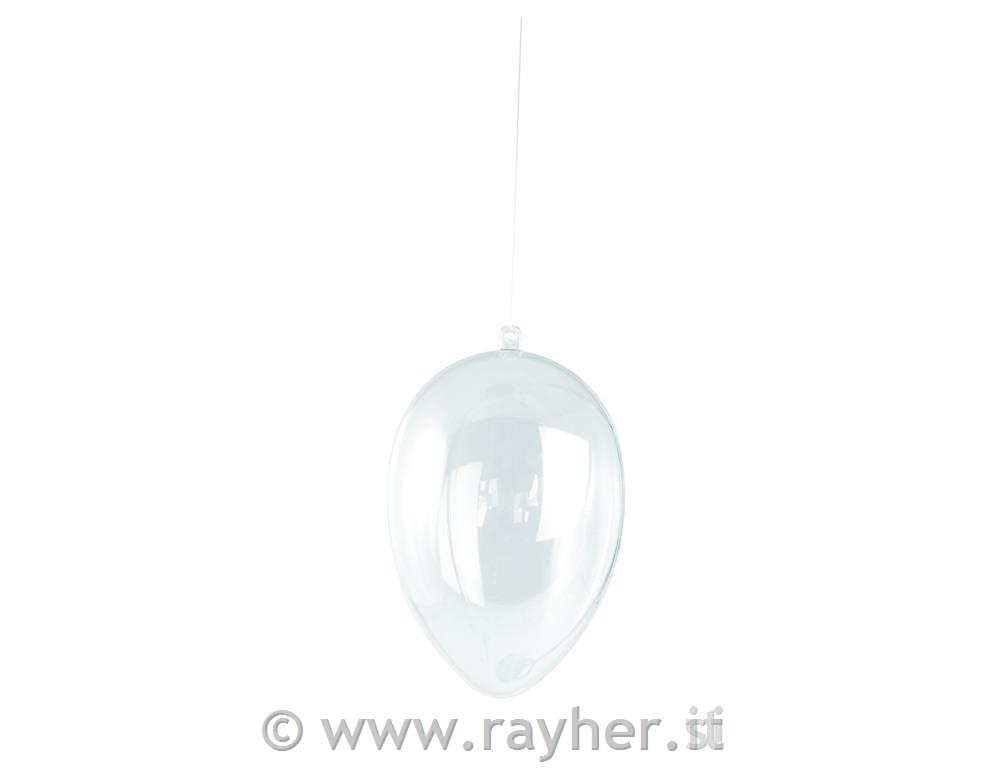 Uovo plastica, apribile, 14 cmcristallo