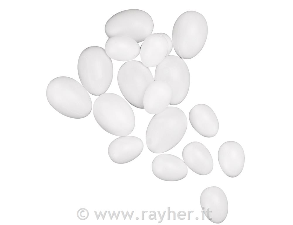 Uova di plastica, 4,5 cmbianco