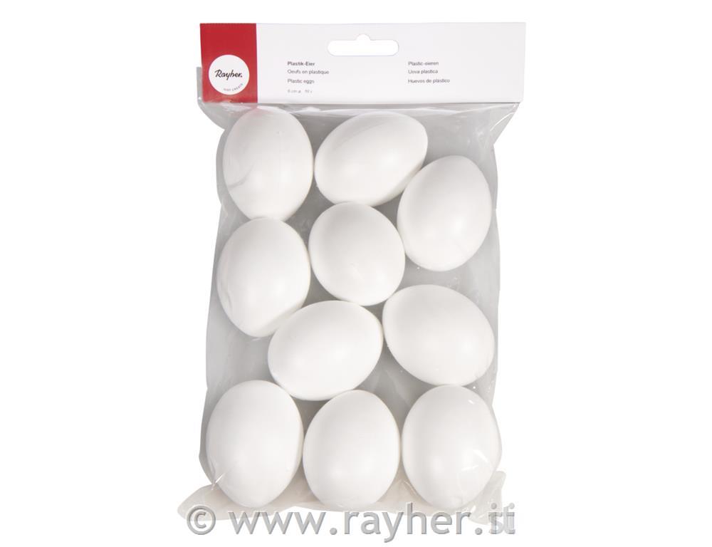 Plastična jajca, 6 cm, 10 kom.