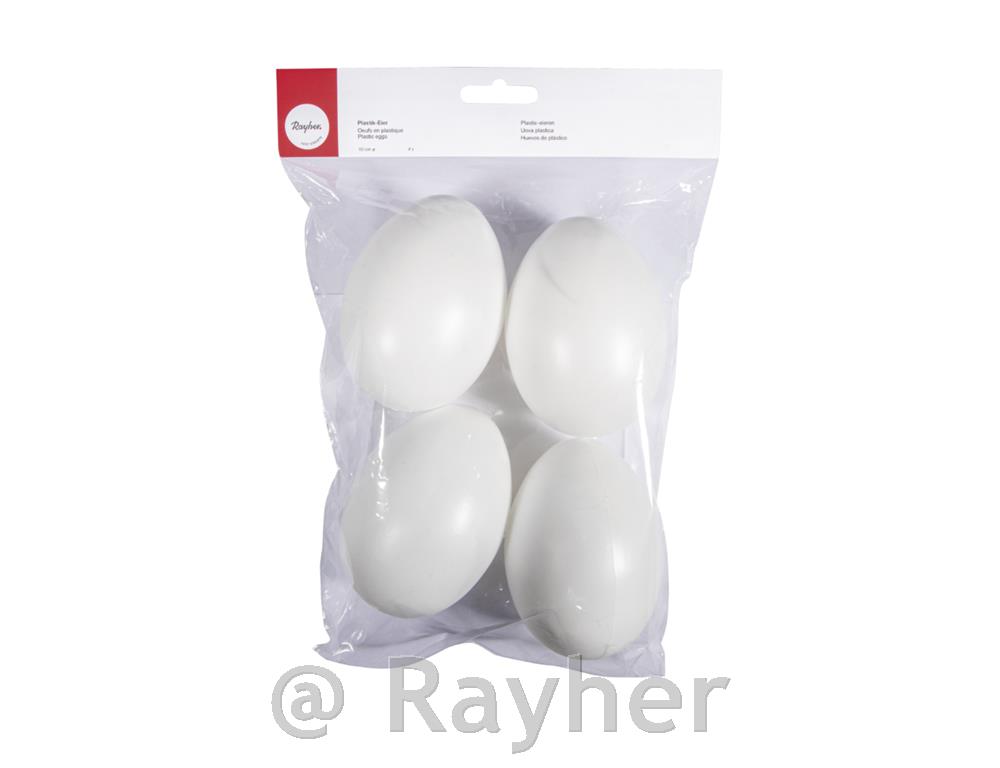 Uova plastica, 10cm obus.blis. 4pz