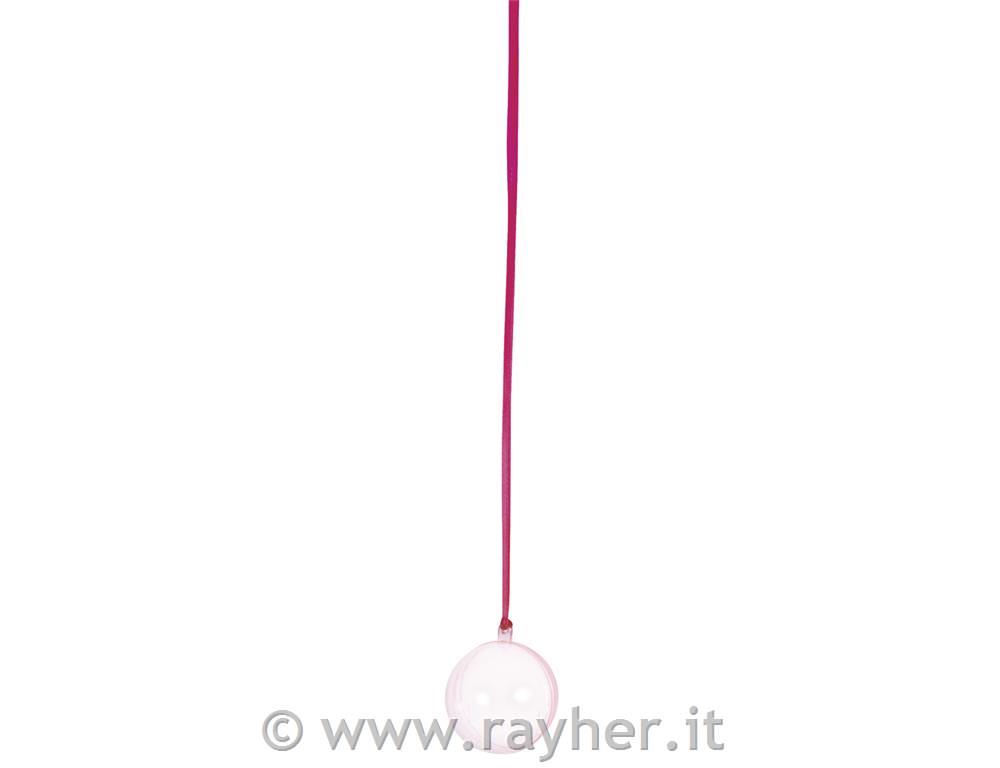 Plastična krogla, 2 dela, fi:5 cm, roza