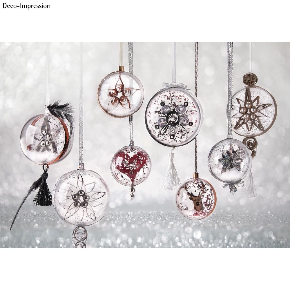 Sfera plastica, 2 parti, 5cm ocristallino