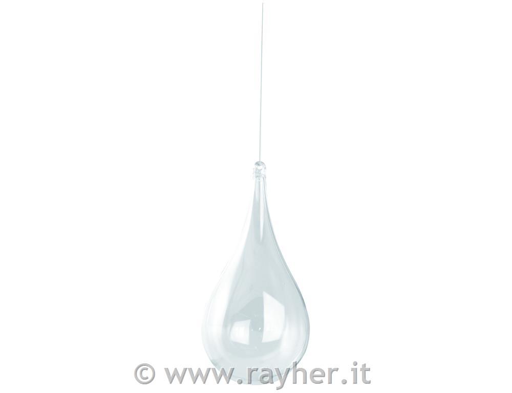 Plastična kapljica, 2 dela, prosojna, 11 cm