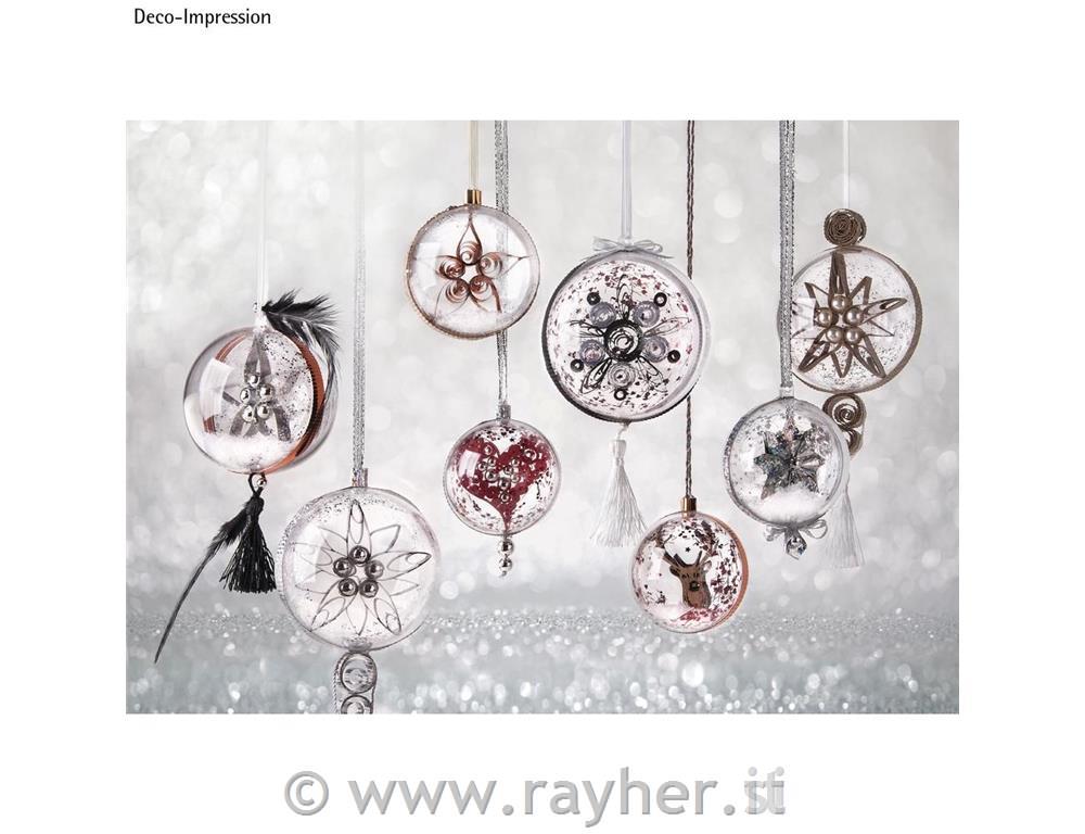 Sfera plastica, apribile, 4 cm ocristallo