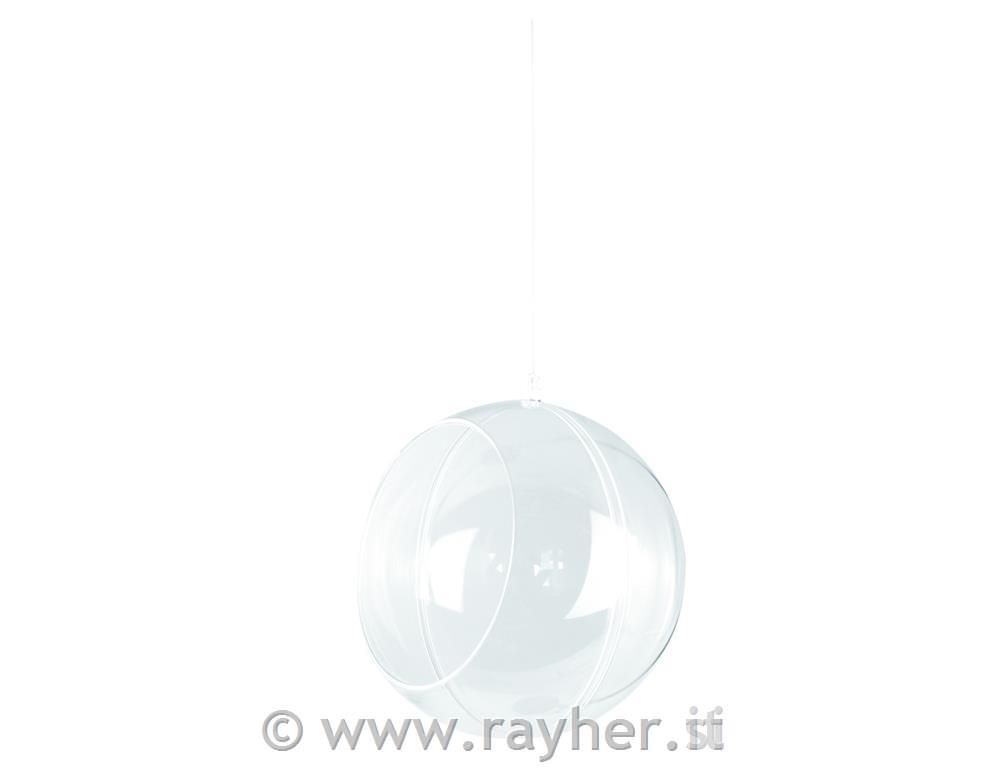 Platic ball for florists, crystal, 2 par