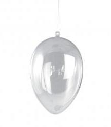 uovo plastica, 2 pz, 12 cmcristallo
