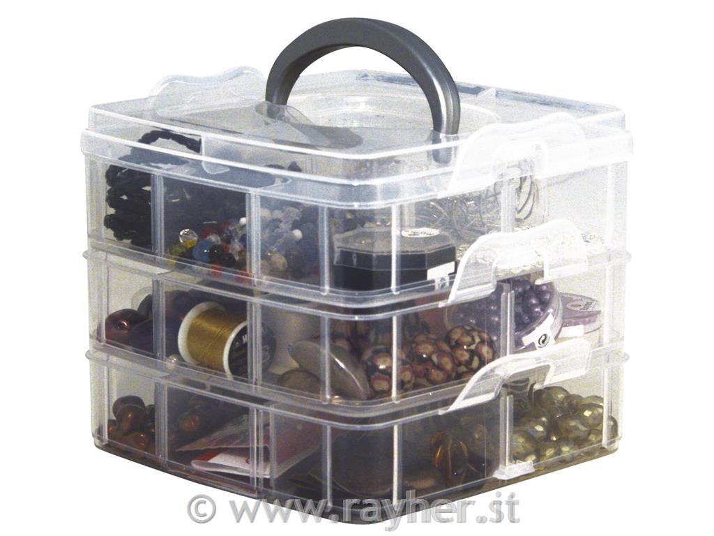 Sorting box with handle, 15,5x15,5x12,9